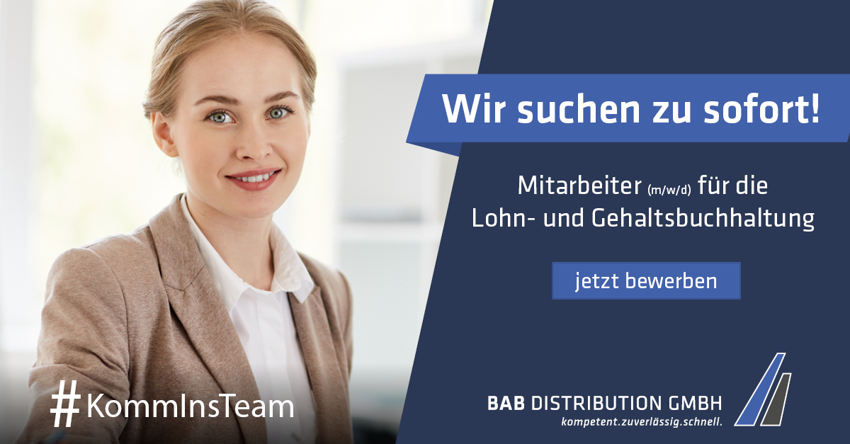 Wir Suchen Zu Sofort - Lohn- Und GehaltsBuHa - BAB Distribution GmbH